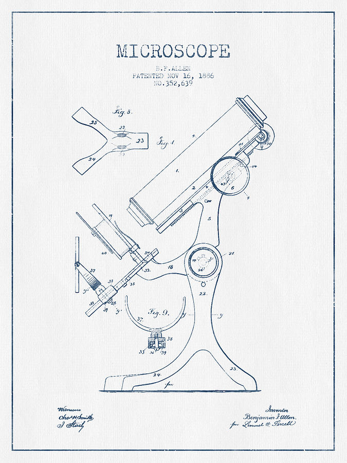 675x900 Microscope Patent Drawing From 1886