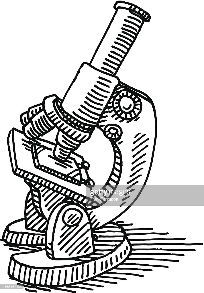712x1024 Science Microscope Drawing