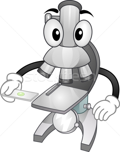 474x600 Microscope Mascot Vector Illustration Lenm ( 4310658) Stockfresh