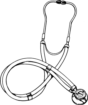 300x358 Welcome Art ~ Line Drawings Of Microscopes Amp Stethoscopes