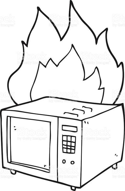 524x800 Microwave Clipart Black And White