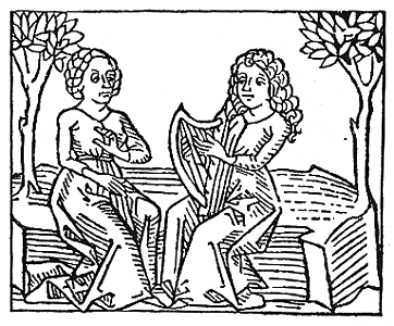 362x300 Medieval Woodcut Click On Image To See Larger View Harps