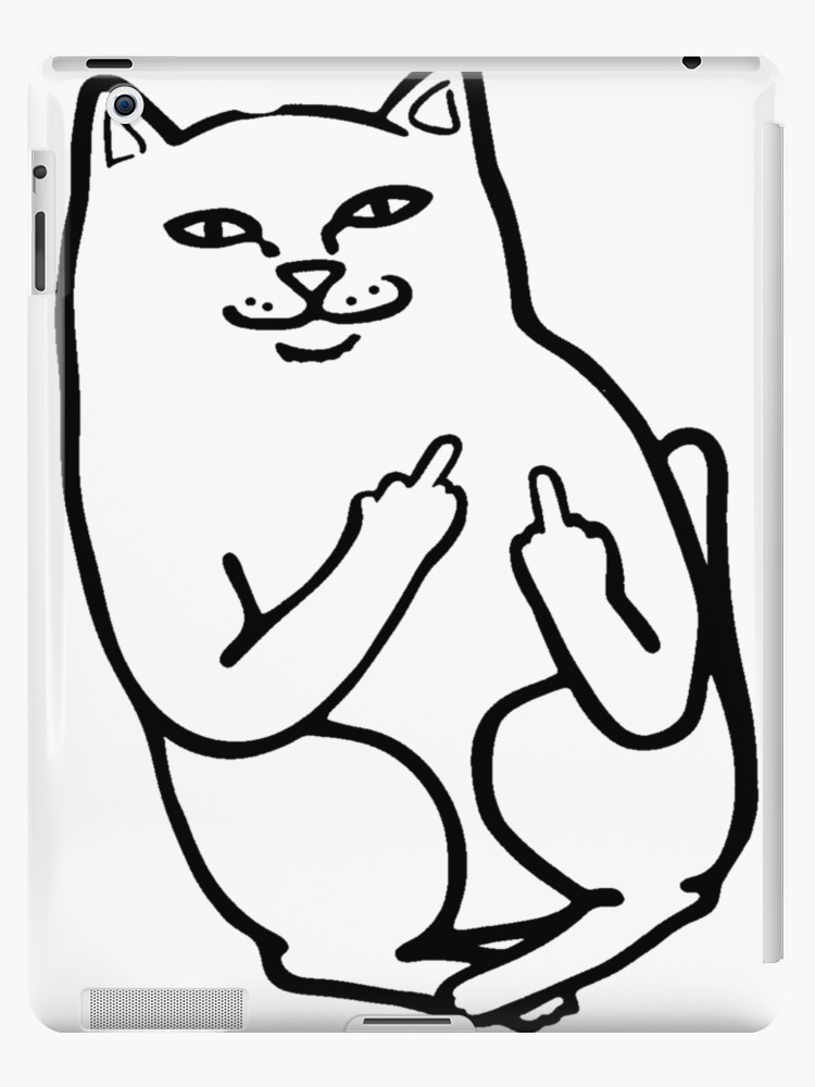 750x1000 Middle Finger Cat Ipad Cases Amp Skins By Scarammanga Redbubble