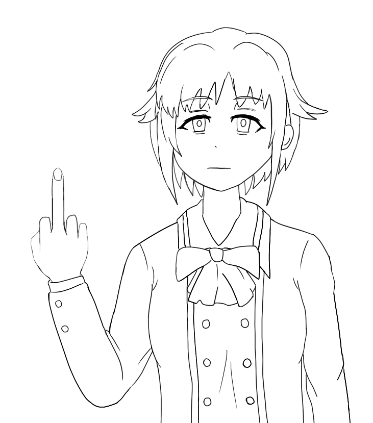 731x829 Sachiko With Middle Finger By Taegurk123