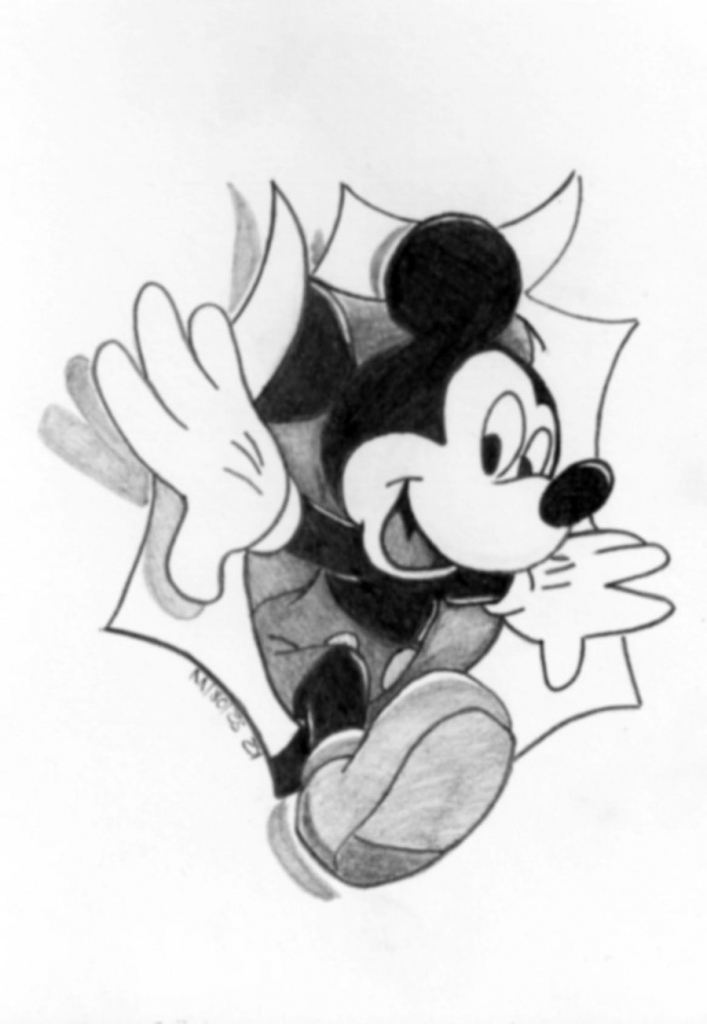 707x1024 Pictures Easy Mickey Mouse Sketch,