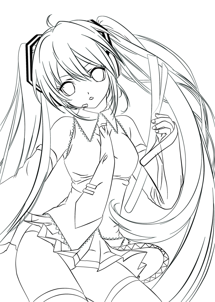 Miku Hatsune Drawing at GetDrawings | Free download