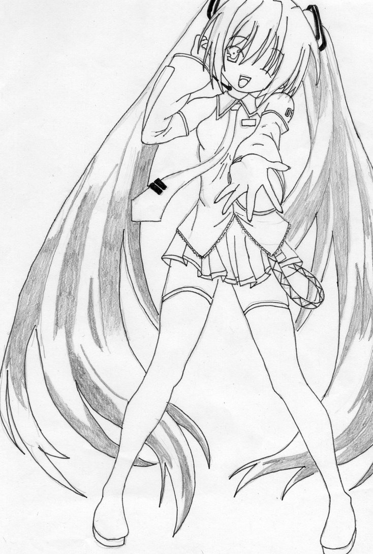 734x1089 Miku Hatsune By Ilyasviel16