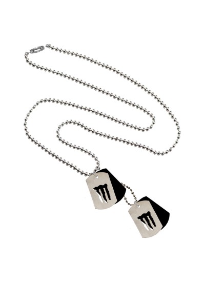 400x550 Menjewell Fancy Collection Blacksilver Monster Energy Dog Tag