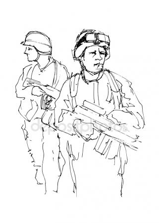 Military Man Drawing at GetDrawings | Free download