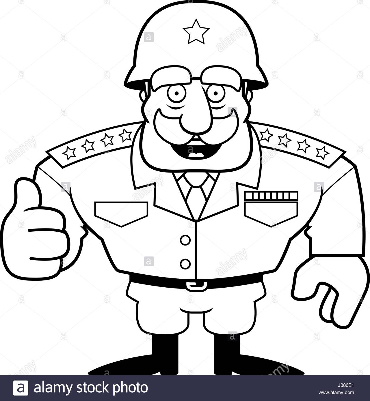 1281x1390 An Illustration Of A Cartoon Military General Giving A Thumbs Up