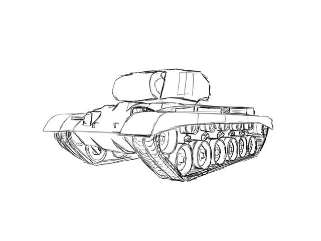 Military Tank Drawing at GetDrawings | Free download