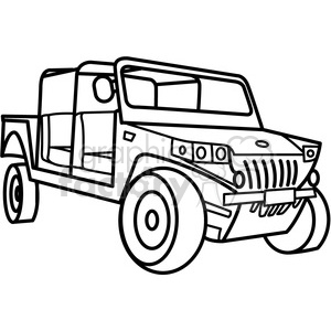 300x300 Royalty Free Military Armored Tactical Vehicle Outline 397989