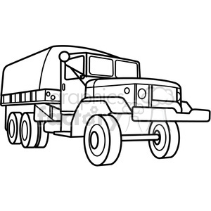 300x300 Royalty Free Military Armored Transport Vehicle Outline 397978