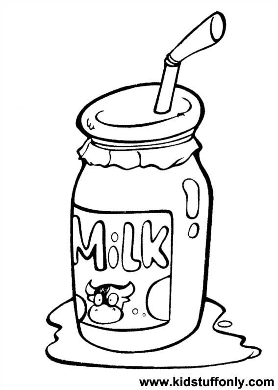 567x794 Milk Bottle Coloring Pages