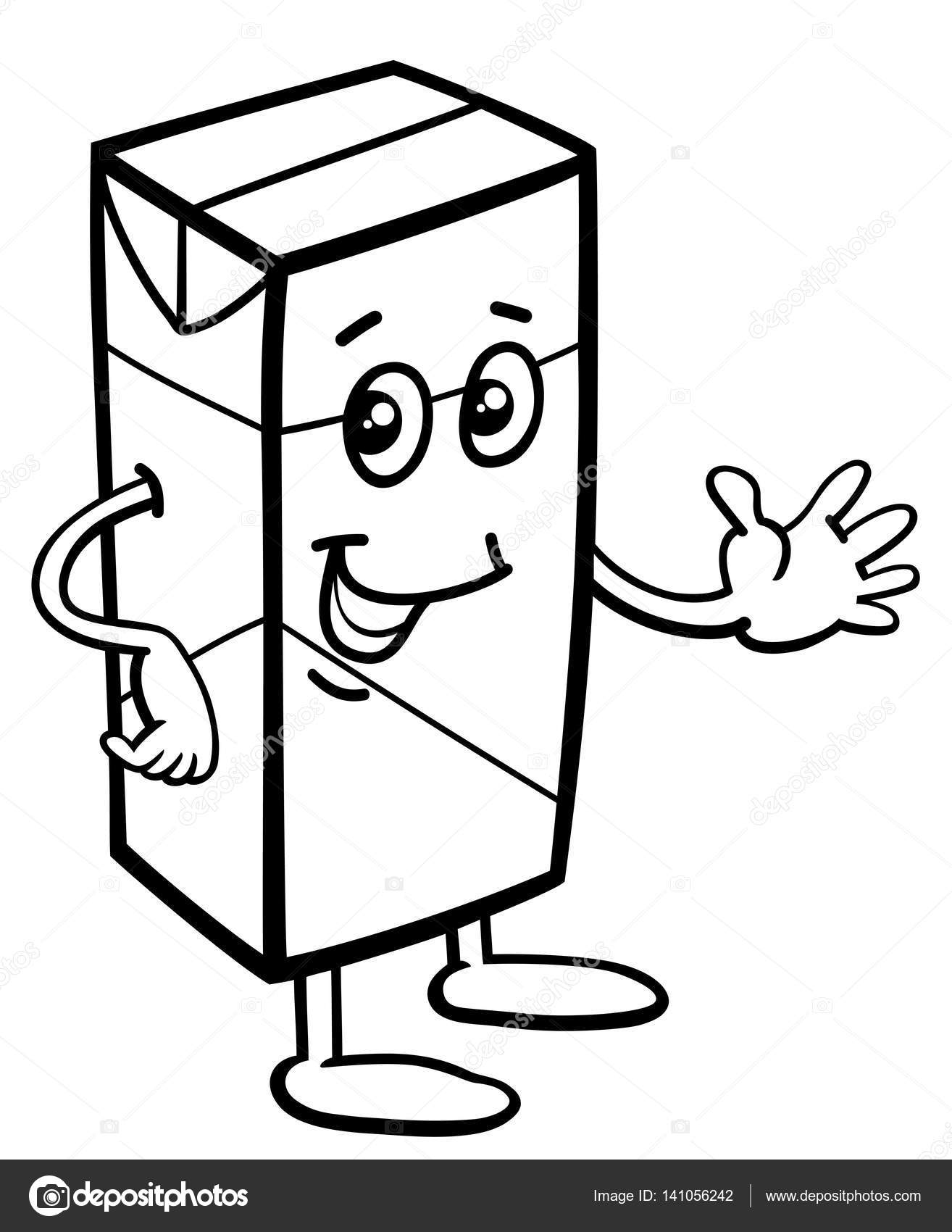 1314x1700 Carton Of Milk Coloring Page Stock Vector Izakowski