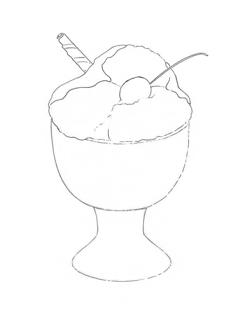 850x1093 How To Draw Ice Cream Step By Step