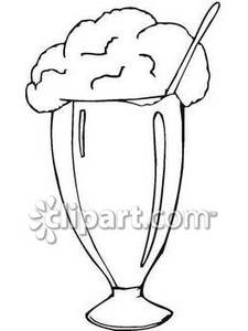 225x300 Milkshake Black And White Clipart