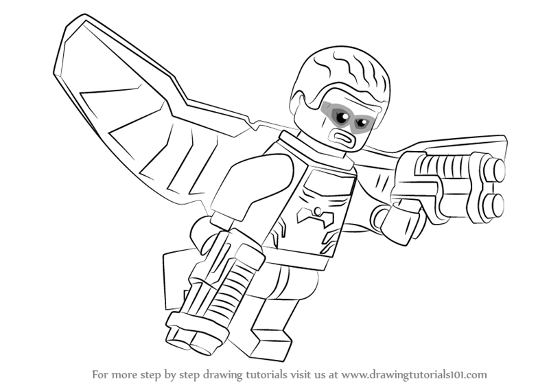 800x565 Learn How To Draw Lego Falcon (Lego) Step By Step Drawing Tutorials