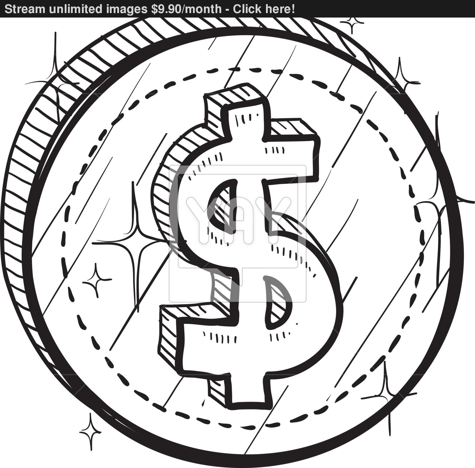 1600x1577 Dollar Sign Vector Sketch Vector
