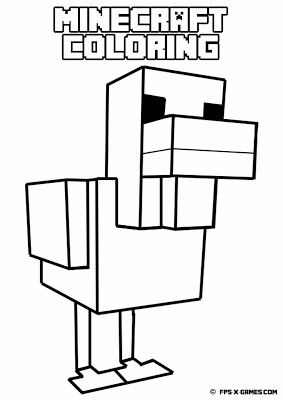 283x400 Printable Minecraft Coloring
