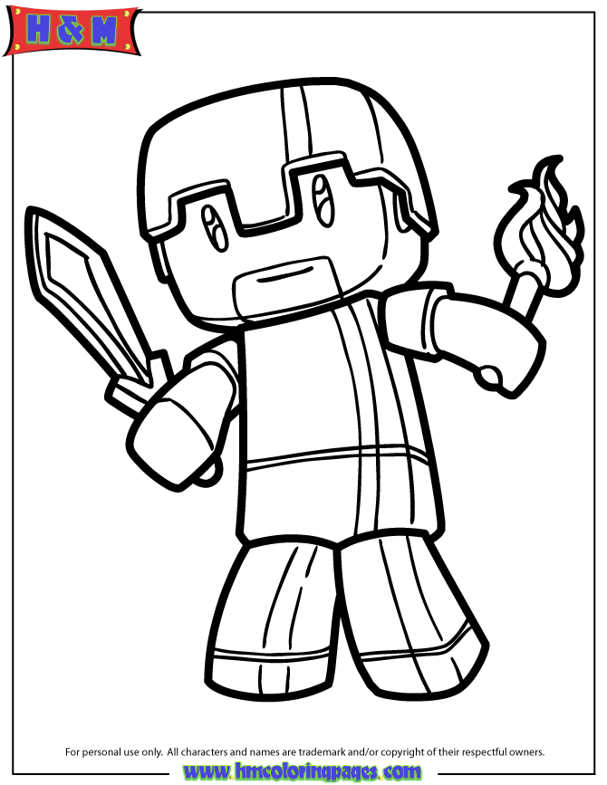 670x867 Minecraft Herobrine Coloring Page H Amp M Coloring Pages