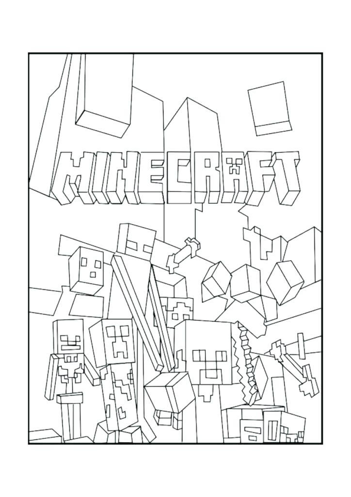 724x1024 Minecraft Coloring Pages Murs
