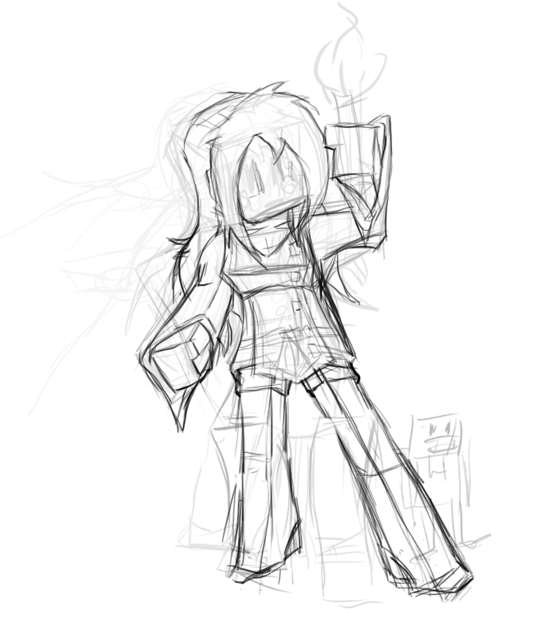 784x910 Drawing Minecraft Character