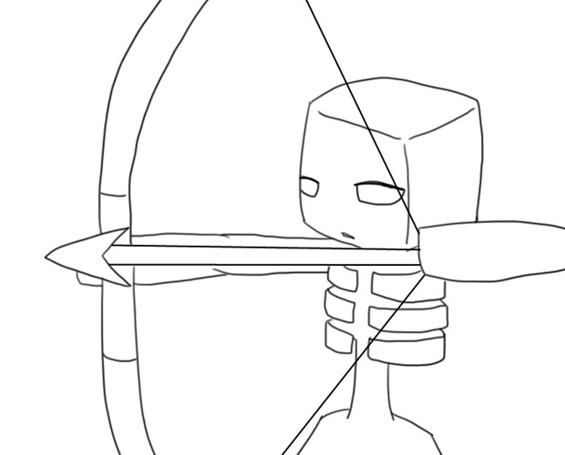 620x500 Drawn Skeleton Png Minecraft
