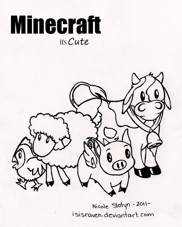 597x743 Minecraft Coloring Page By Isisraven