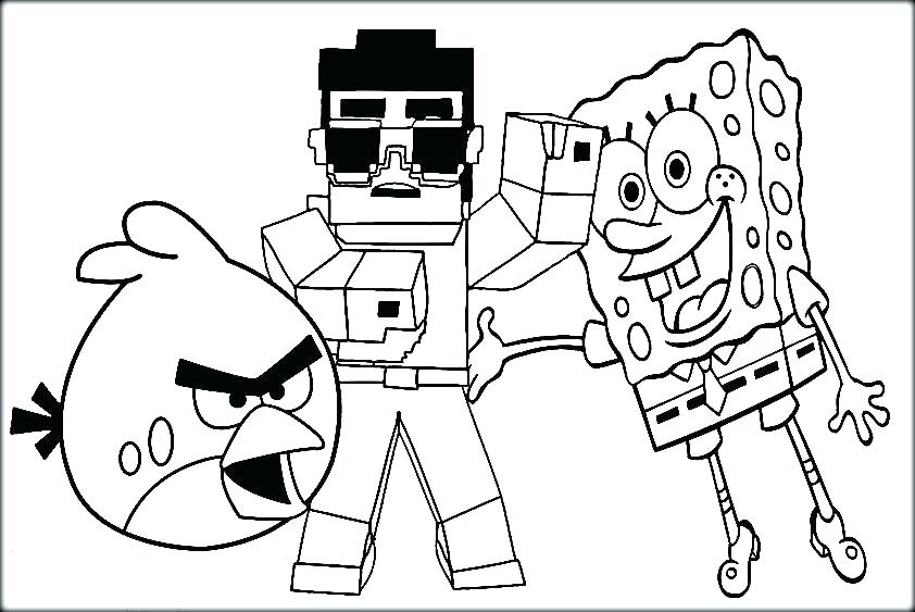 842x563 Minecraft Coloring Pages 12 Together With Free Coloring Pages