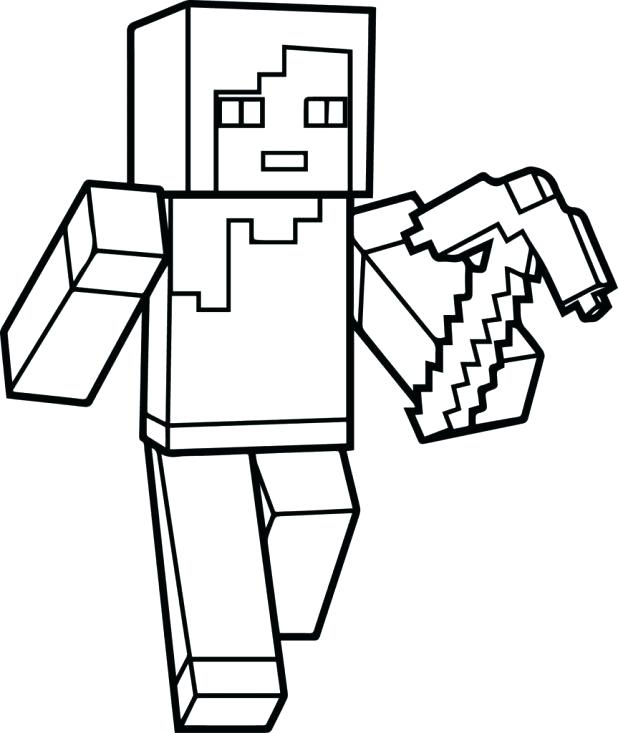 618x733 Minecraft Coloring Pages To Print Download Coloring Pages