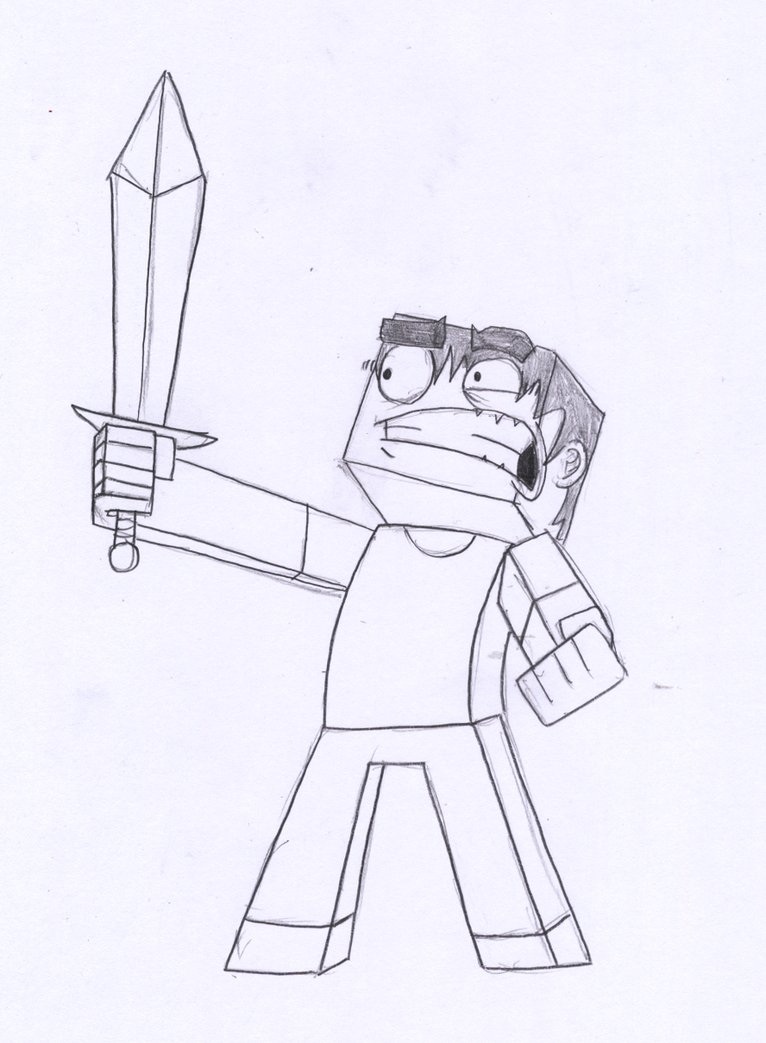 766x1043 Minecraft Steve Drawing! By The Joven Art