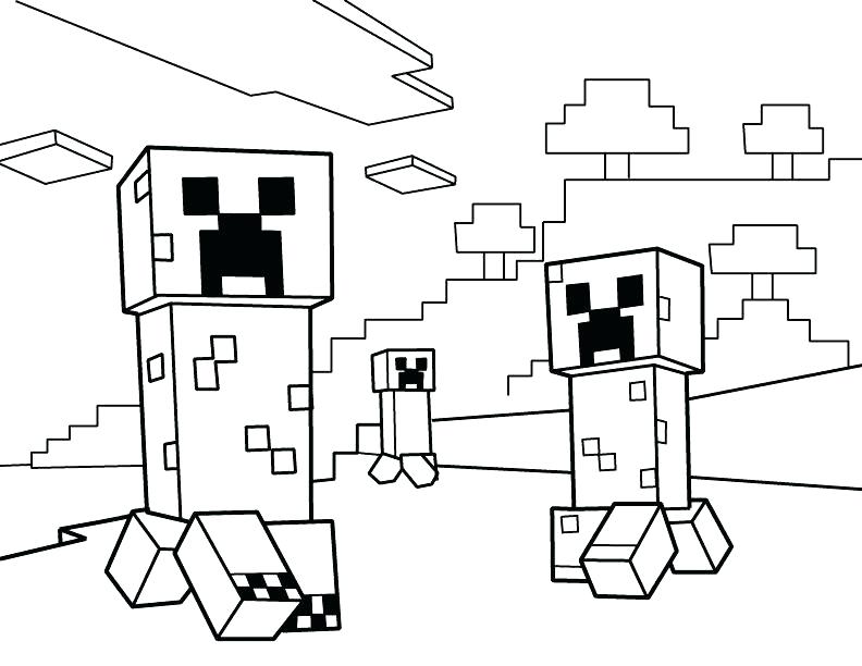 792x612 Minecraft Color Pages Coloring Page Video Games Printable Coloring