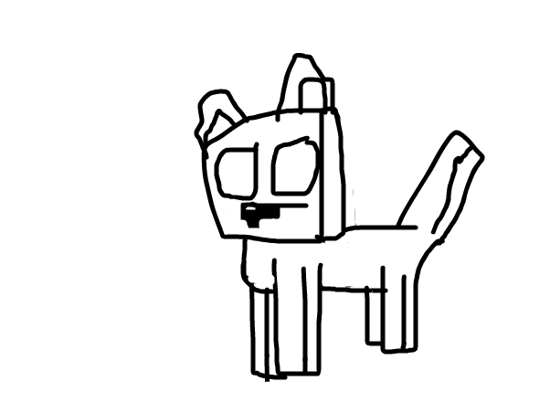 602x452 Minecraft Wolf Animation Drawing Base