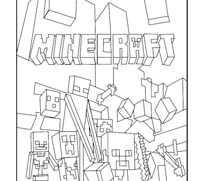 678x600 Surprising Free Minecraft Coloring Pages 25 In Coloring Site