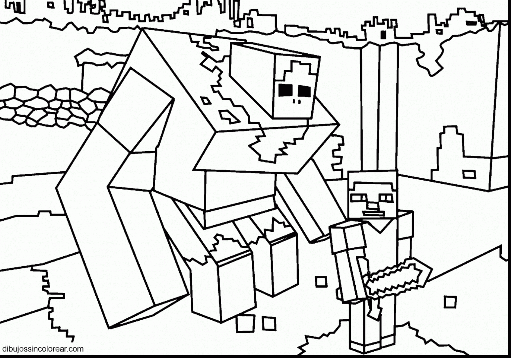 1760x1233 Minecraft Steve Coloring Pages Printable Coloring Page For Kids
