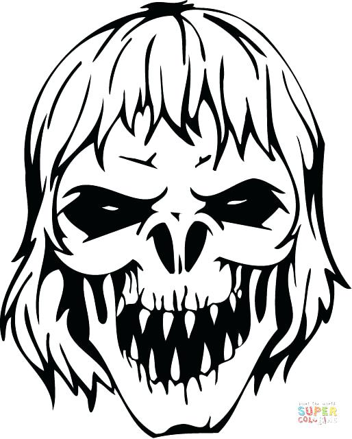514x640 Here Are Zombie Coloring Pages Pictures Scary Zombie Skull