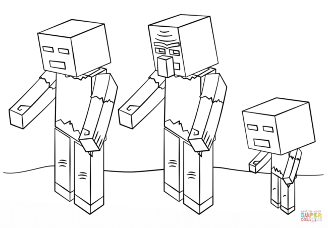650x452 Minecraft Zombie Coloring Pages Nice Coloring Pages For Kids