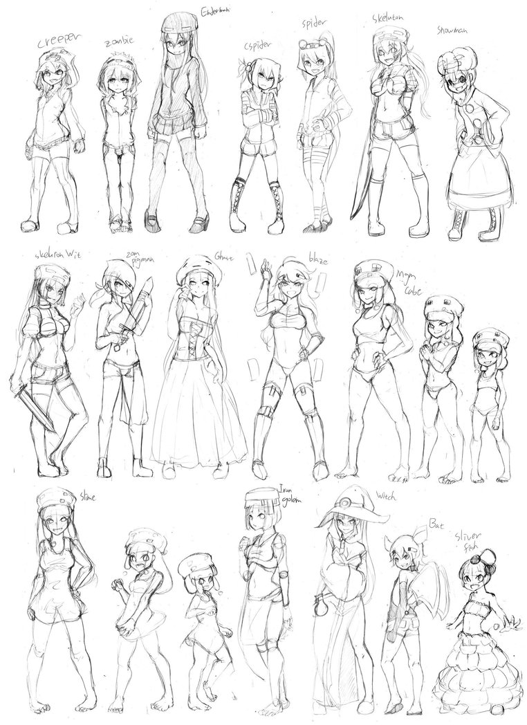 762x1048 Minecraft Lineup] By Rammkiler On Animeworld