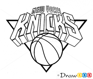 300x253 How To Draw New York Knicks, Basketball Logos