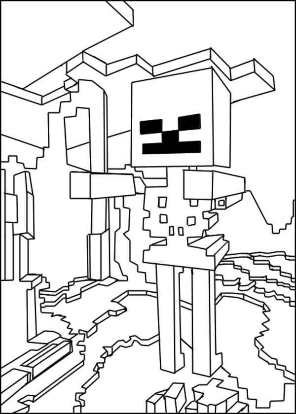 Minecraft Skeleton Drawing at GetDrawings | Free download