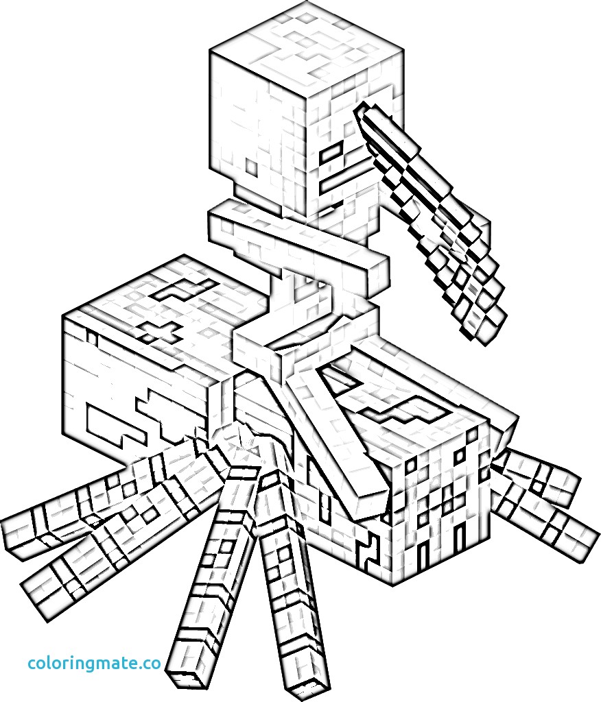 57 minecraft skeleton coloring page