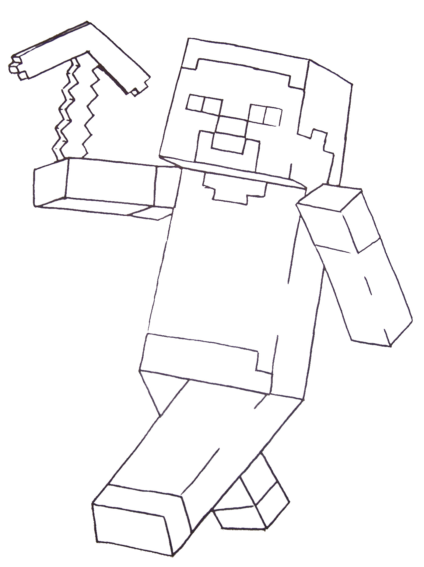 1393x1865 Minecraft Skin Coloring Pages