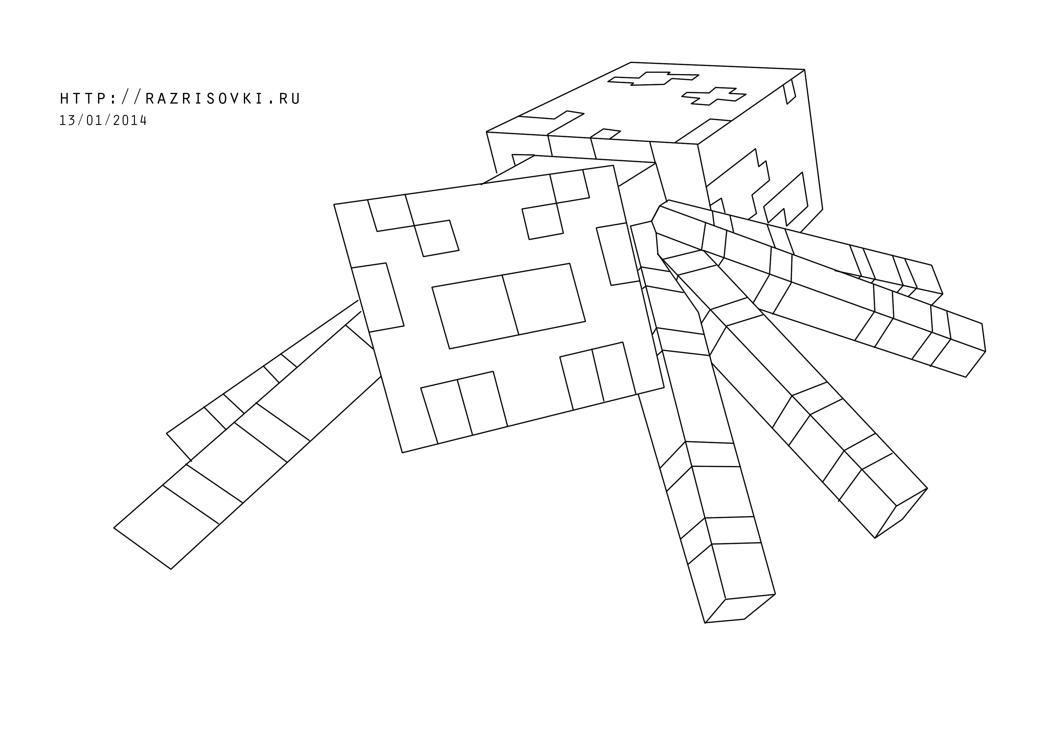 Minecraft Spider Drawing at GetDrawings.com | Free for personal use