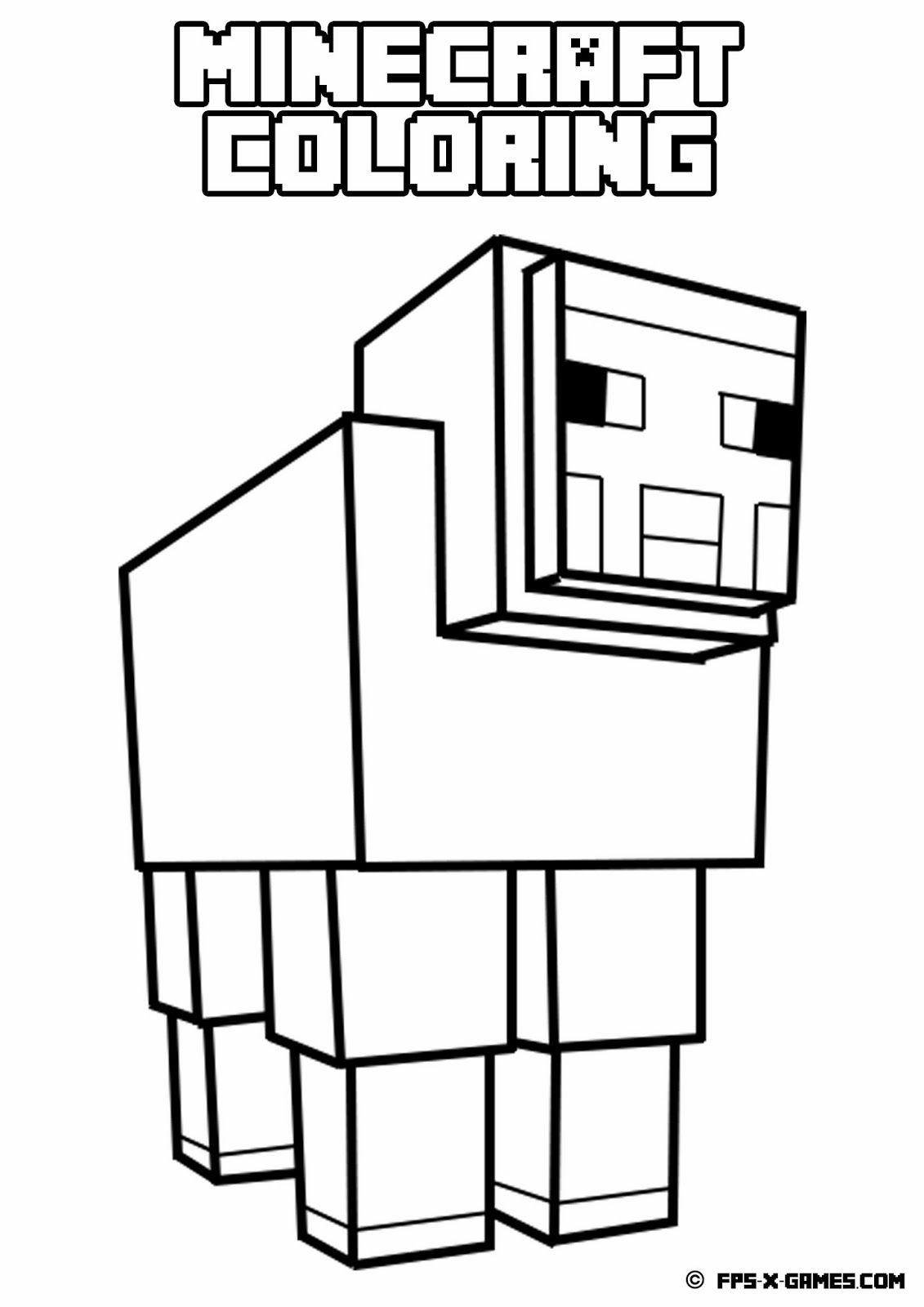 1131x1600 Minecraft Coloring Page 402827