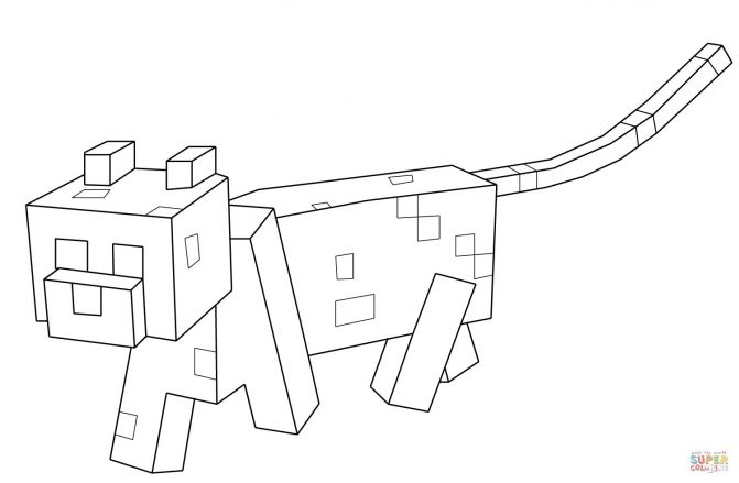 671x439 Stampy Coloring Pages