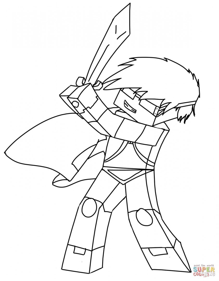 842x1080 Coloring Pages Skydoesminecraft