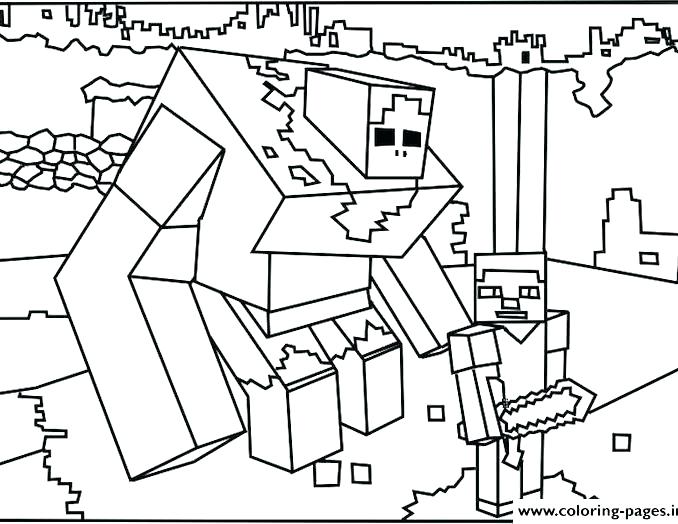 678x524 Coloring Pages Of Minecraft