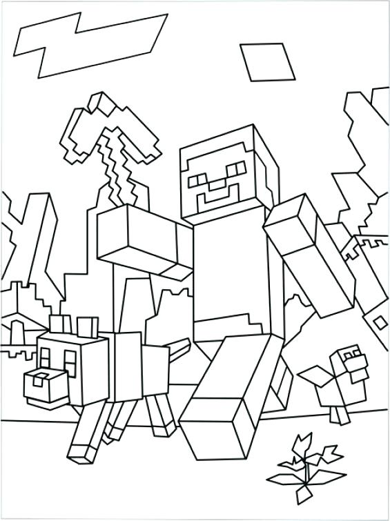 565x755 Printable Minecraft Coloring Pages