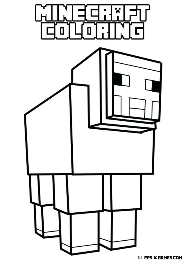 640x905 Free Minecraft Coloring Pages Printable Coloring Sheep Spider Id